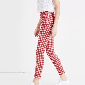 NWT Madewell 9" Skinny Crop, Gingham, 29
